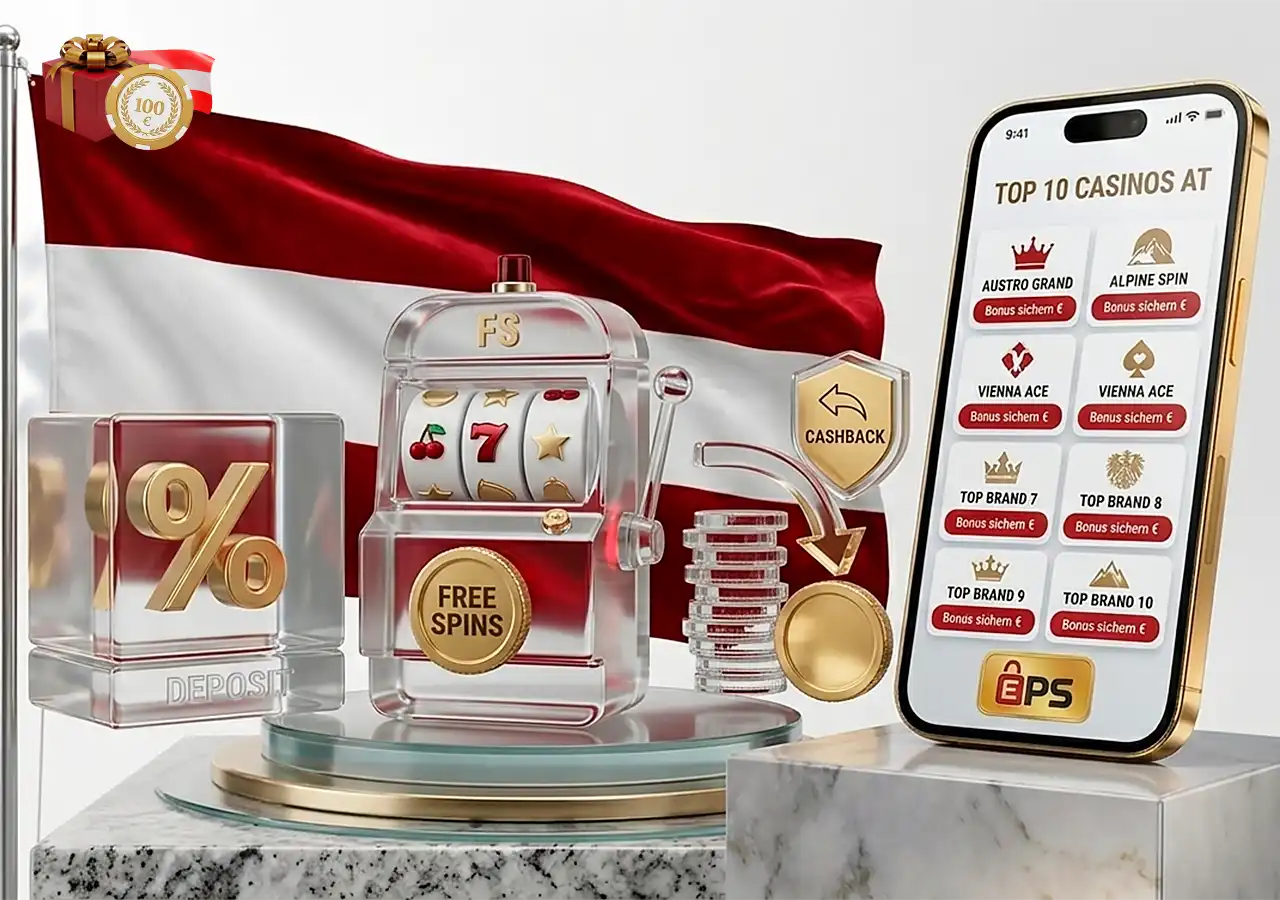 Die verschiedenen Arten von Online Casino Boni für österreichische Spieler.